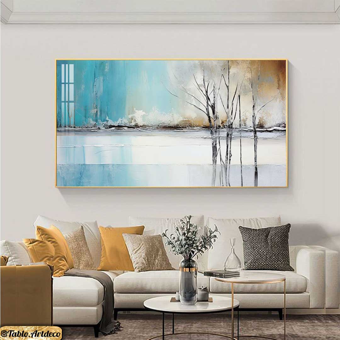 تابلو دکوراتیو یک تکه طرح آبستره کد T132