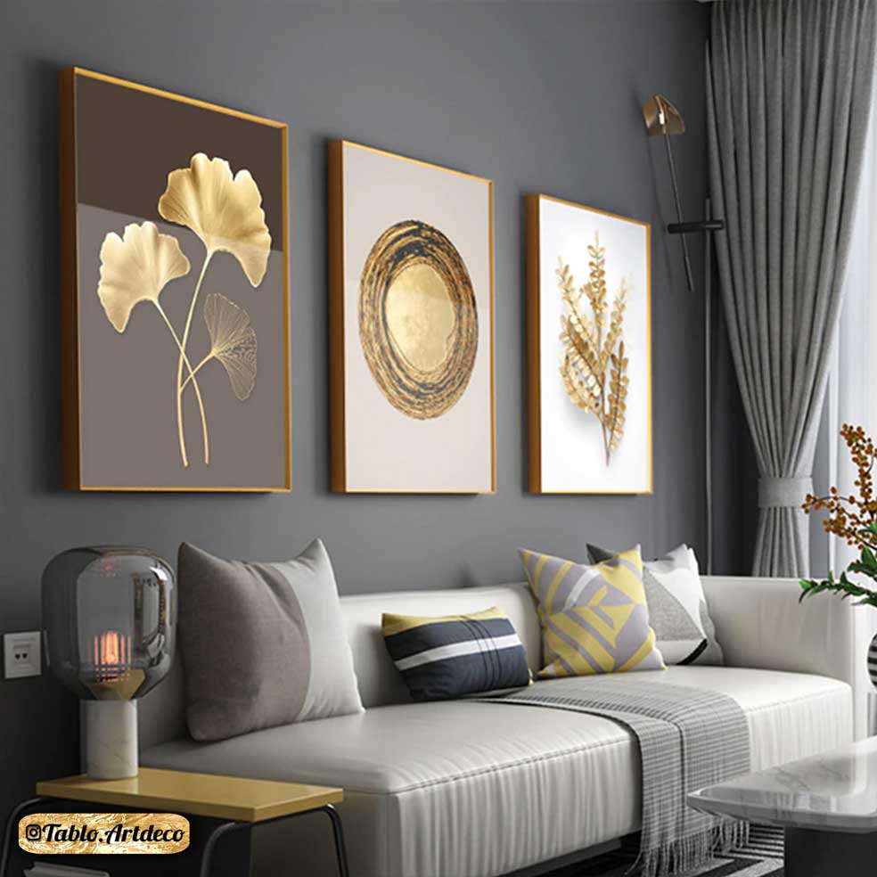 تابلو سه تکه دکوراتیو جذاب کد d083 - تصویر 3