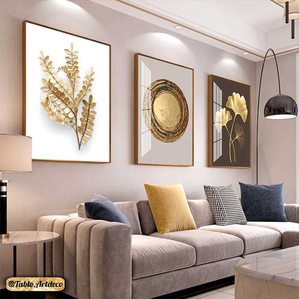 تابلو سه تکه دکوراتیو جذاب کد d083 - تصویر 4